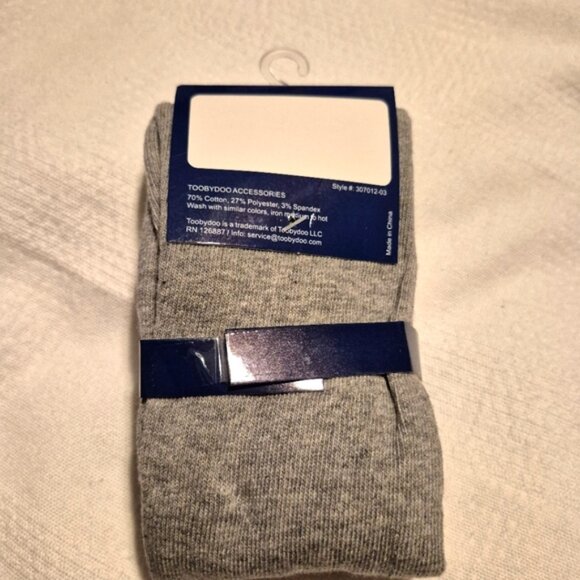 Tooby Doo girls size 5-6 footless sweater tights leggings gray NEW - Picture 2 of 5